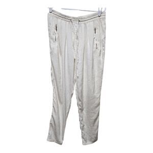 Zara Trafaluc Off White Drawstring Jogger Pants Women’s Medium